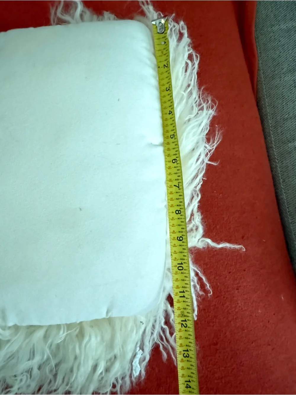 2 Pier 1 Mongolian Fur Throw Pillows ivory with inserts